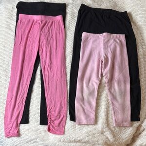 Set of Pink and Black Girls Leggings